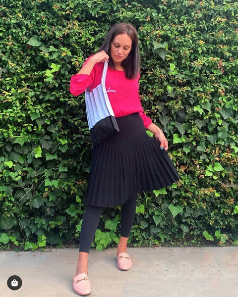 MM Pleated Black - Fringe Boutique