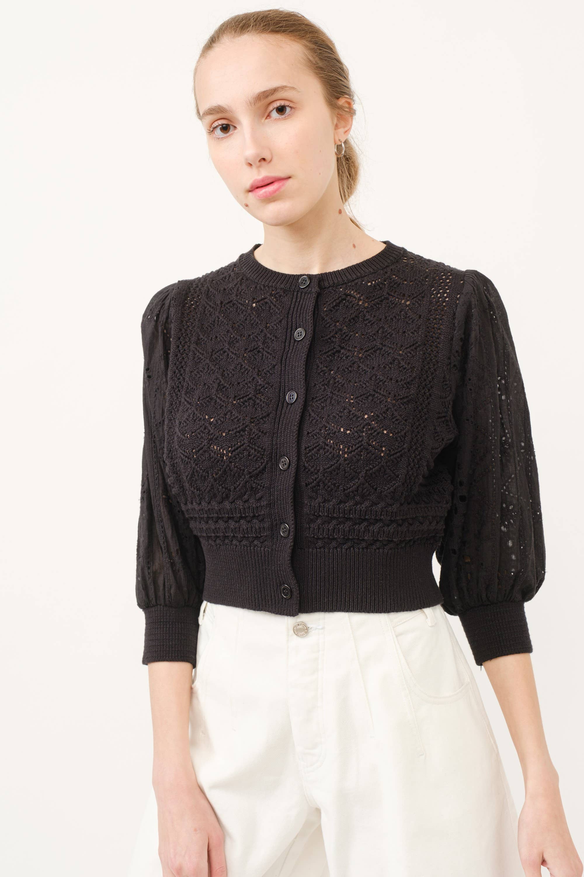 HENDRY 3/4 SLEEVES CARDIGAN ￼