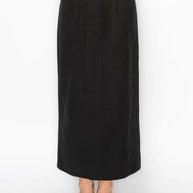 denim style midi skirt￼