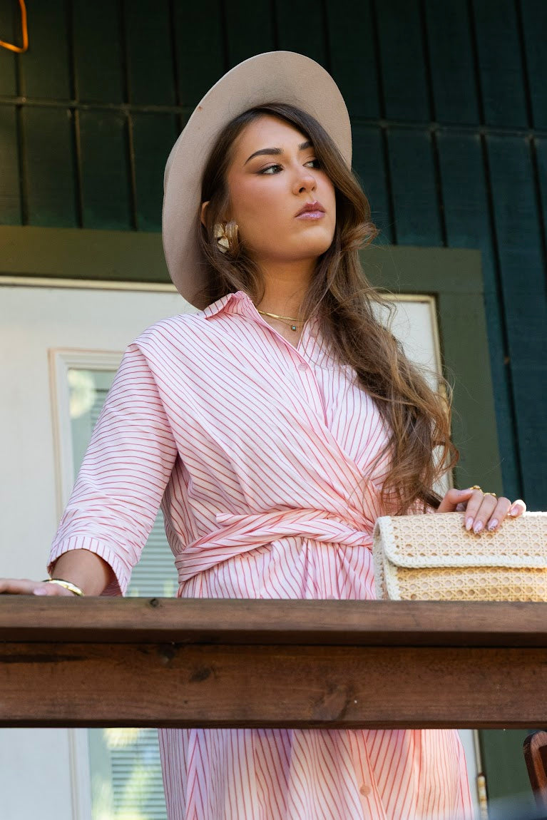 Crisscross midi dress