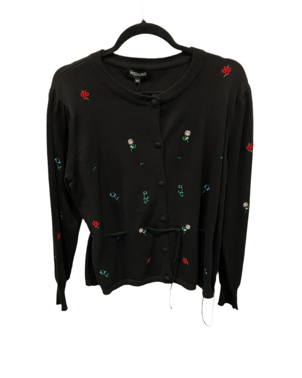 Knit Cardigan w Multi Embroidery- Luella - Fringe Boutique