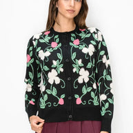 Embroidered floral cardi