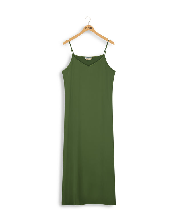 A-line Slip Dress-Point