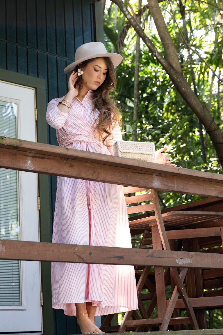Crisscross midi dress