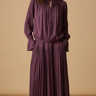 Reese set: blouse & flowing skirt burgundy