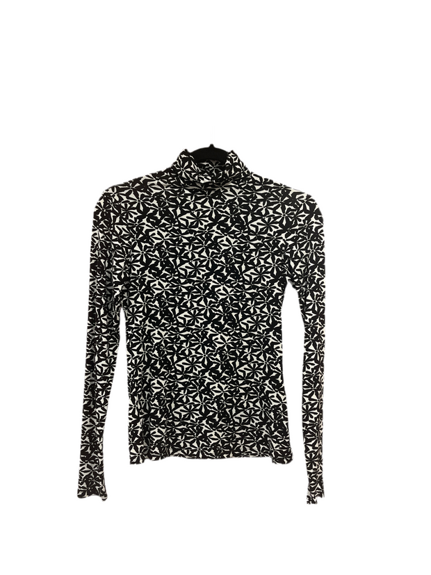 Printed Turtlenck - Fringe Black white