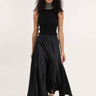 Valentine satin polka-dot print skirt