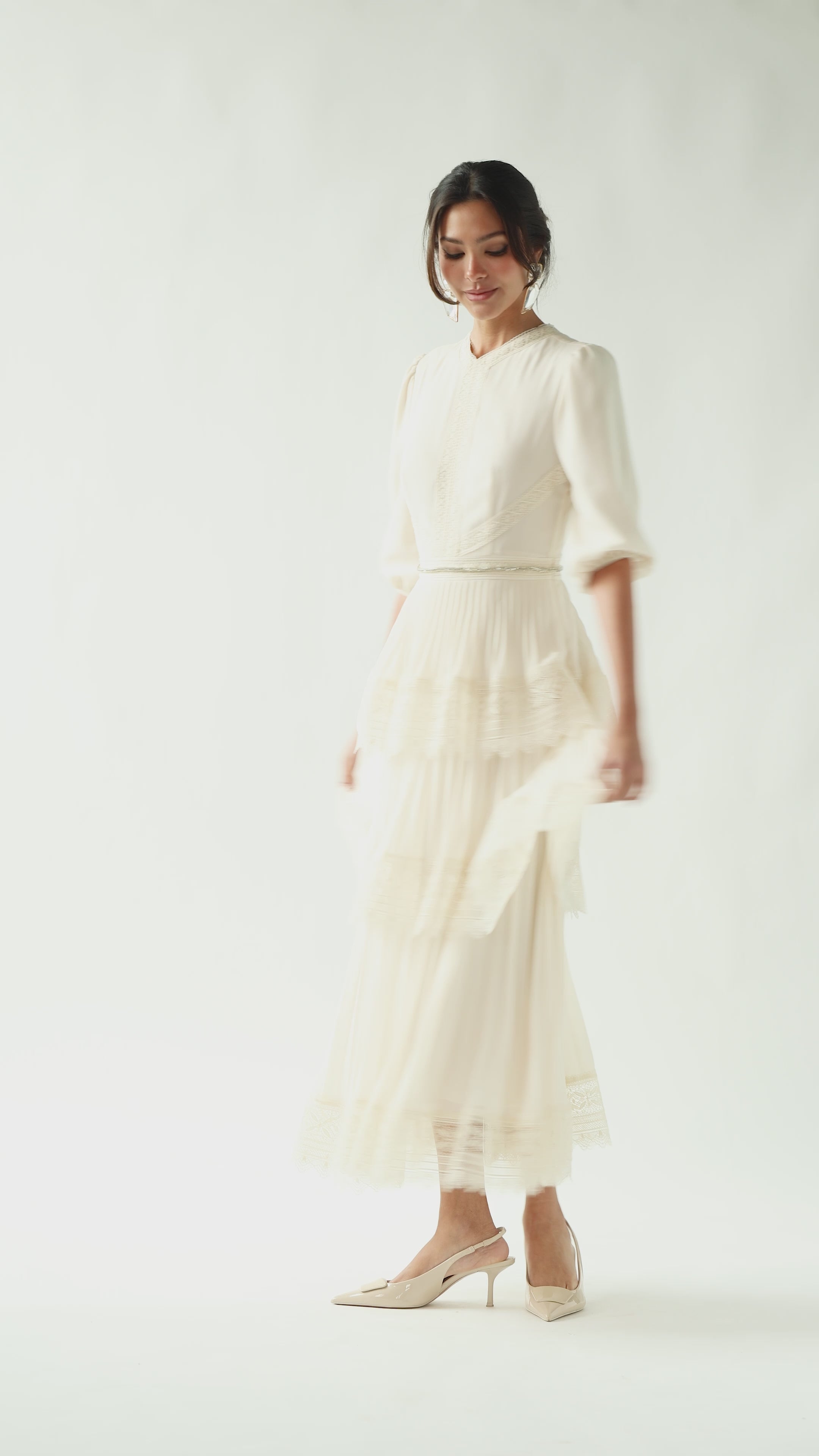 Lace Tier Maxi Dress