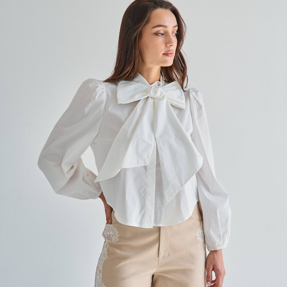 AT3430 Tie neck blouse