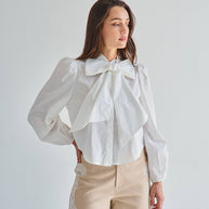 AT3430 Tie neck blouse