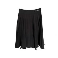 Varsity Pleated  Black Skirt-Slim Skirtm