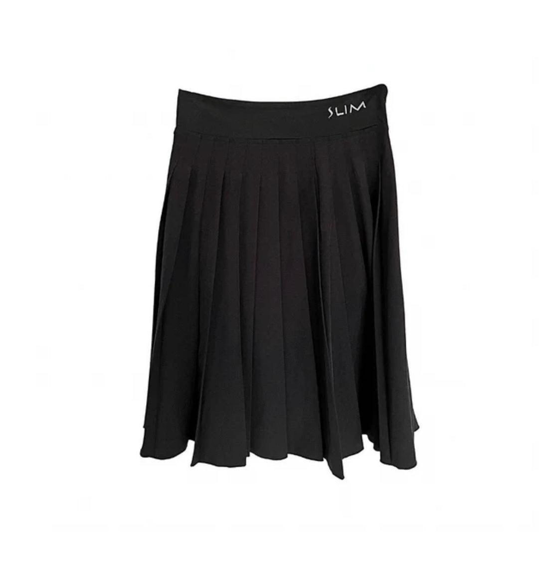 Varsity Pleated  Black Skirt-Slim Skirtm