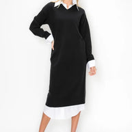 Layered shirt dress