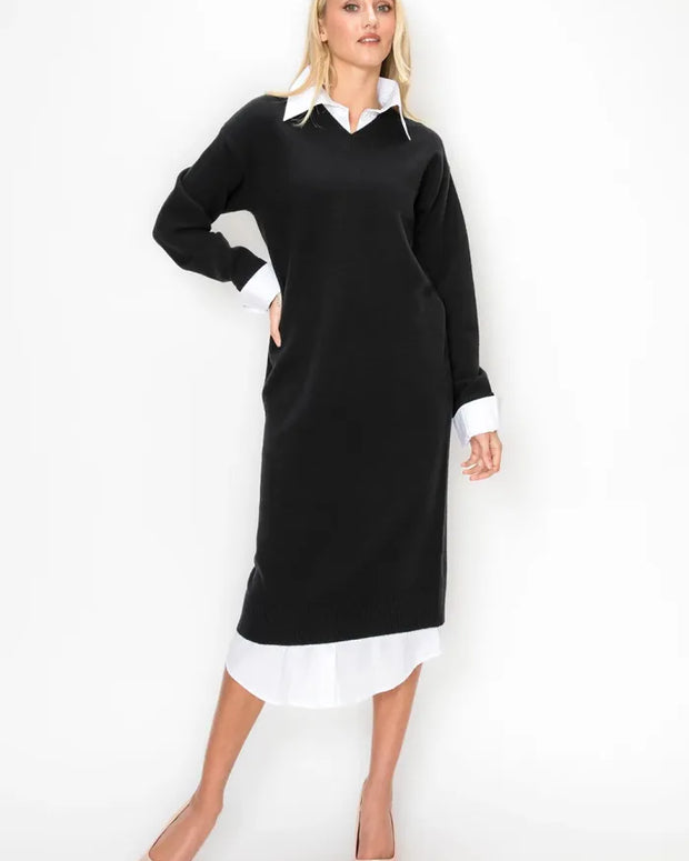 Layered shirt dress
