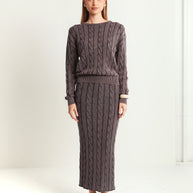 Cable Knit Wash Skirt