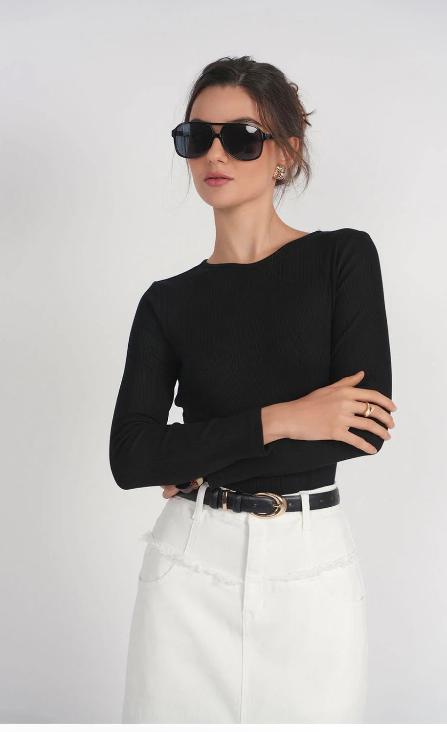 Ivee V-neck Long Sleeve Tee
