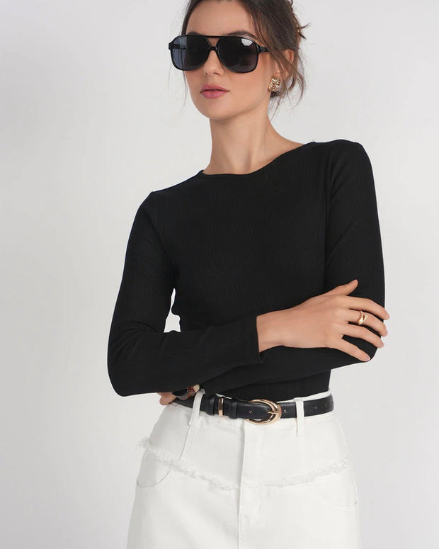 Ivee V-neck Long Sleeve Tee