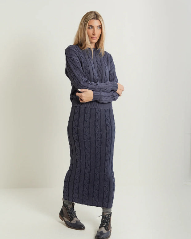 Cable Knit Wash Skirt