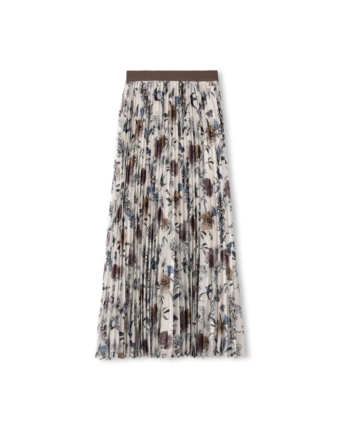 Bon Printed Pleated Skirt-Junees