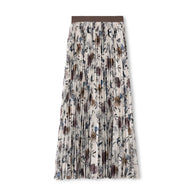 Bon Printed Pleated Skirt-Junees