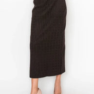 Solid cable knit skirt