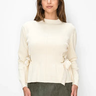 Sweater with ring belt detail