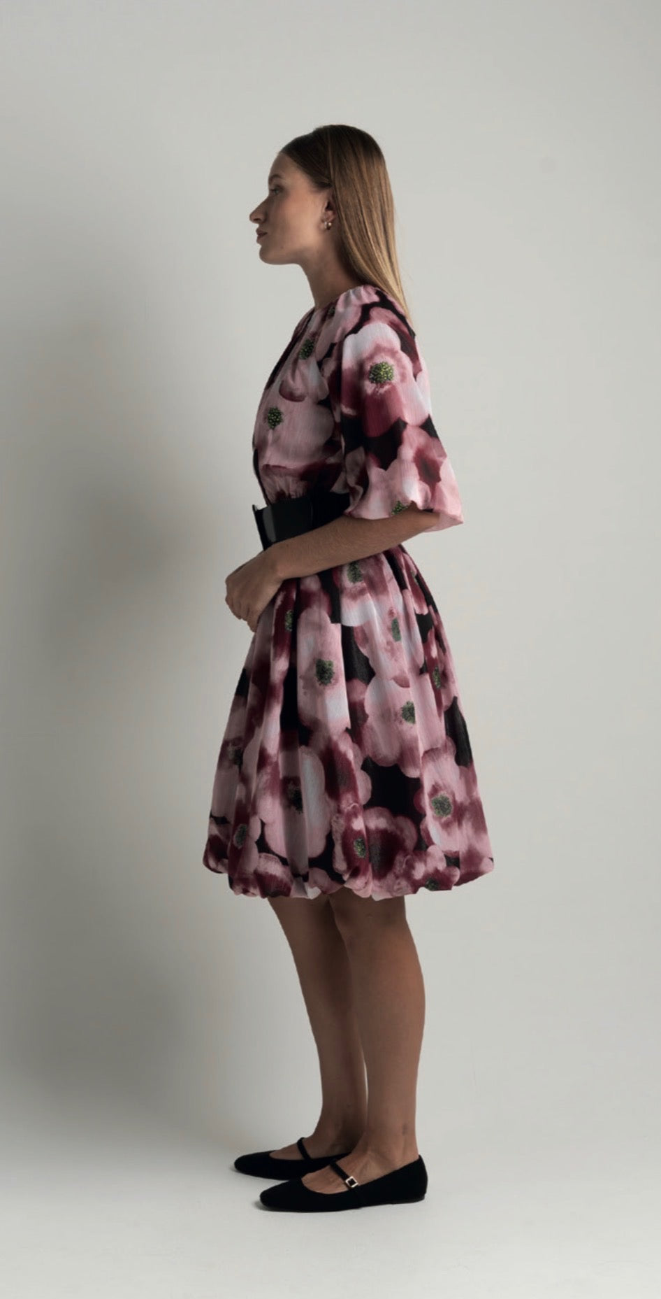 Floral print bubble dress