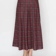 Wine plaid Aline skirt