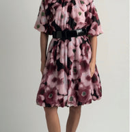 Floral print bubble dress