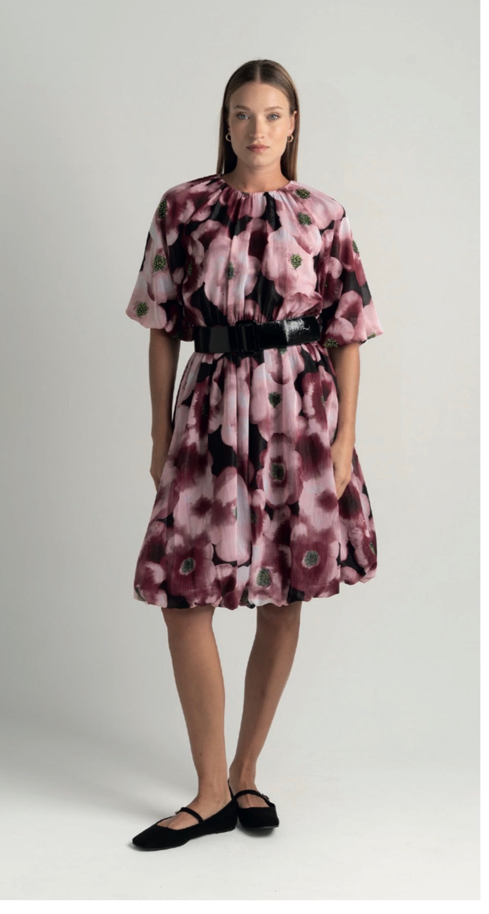 Floral print bubble dress