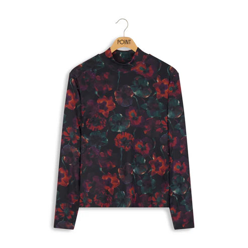 High Neck Mesh Top-Point - Fringe Boutique