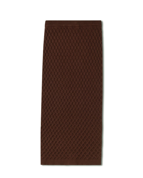 Straight Knit Maxi Skirt - Point