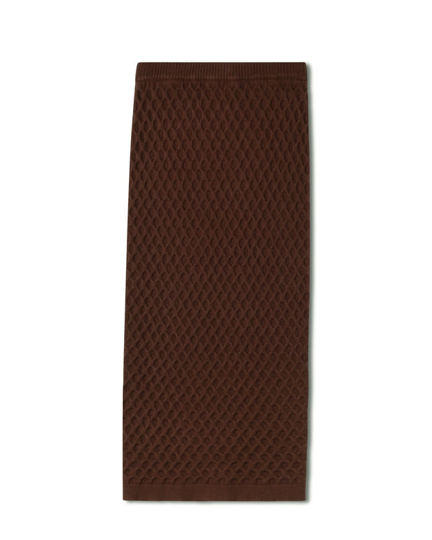 Straight Knit Maxi Skirt - Point