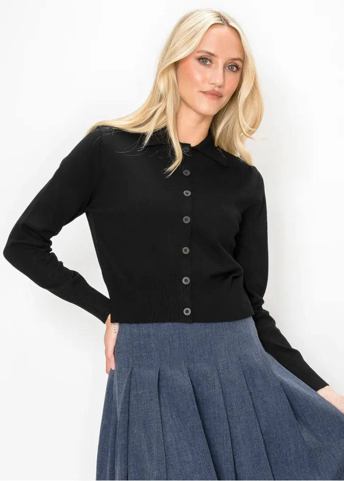 Collard cardi