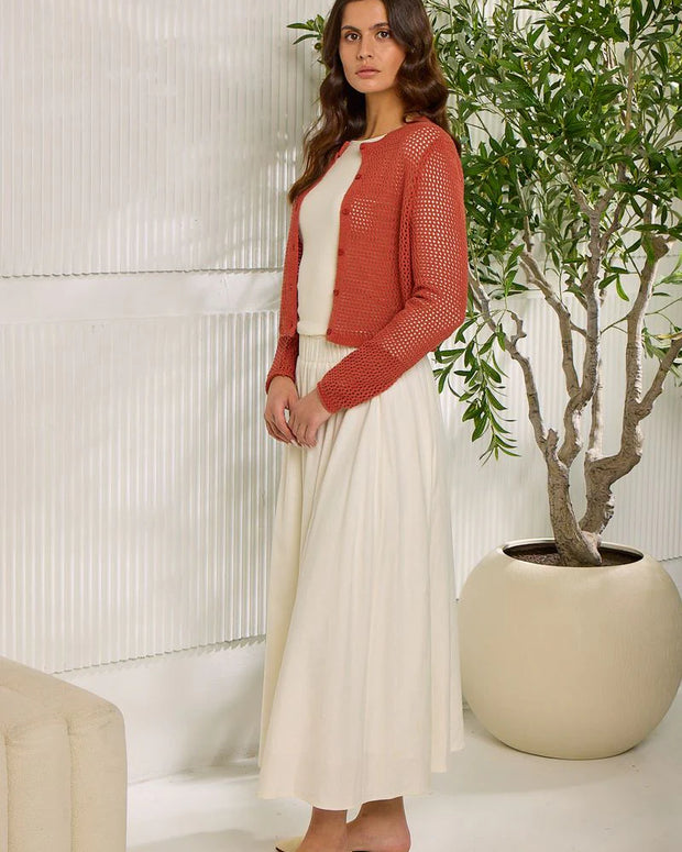 Linen Panel Skirt-Point - Fringe Boutique