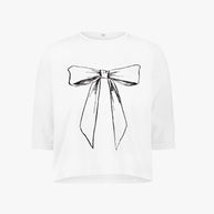 3/4 Sleeve Graphic  Bow Tee-ALV