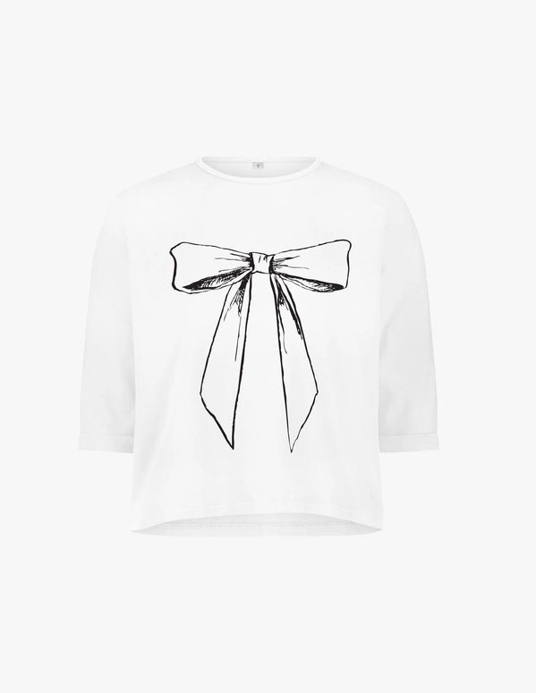 3/4 Sleeve Graphic  Bow Tee-ALV