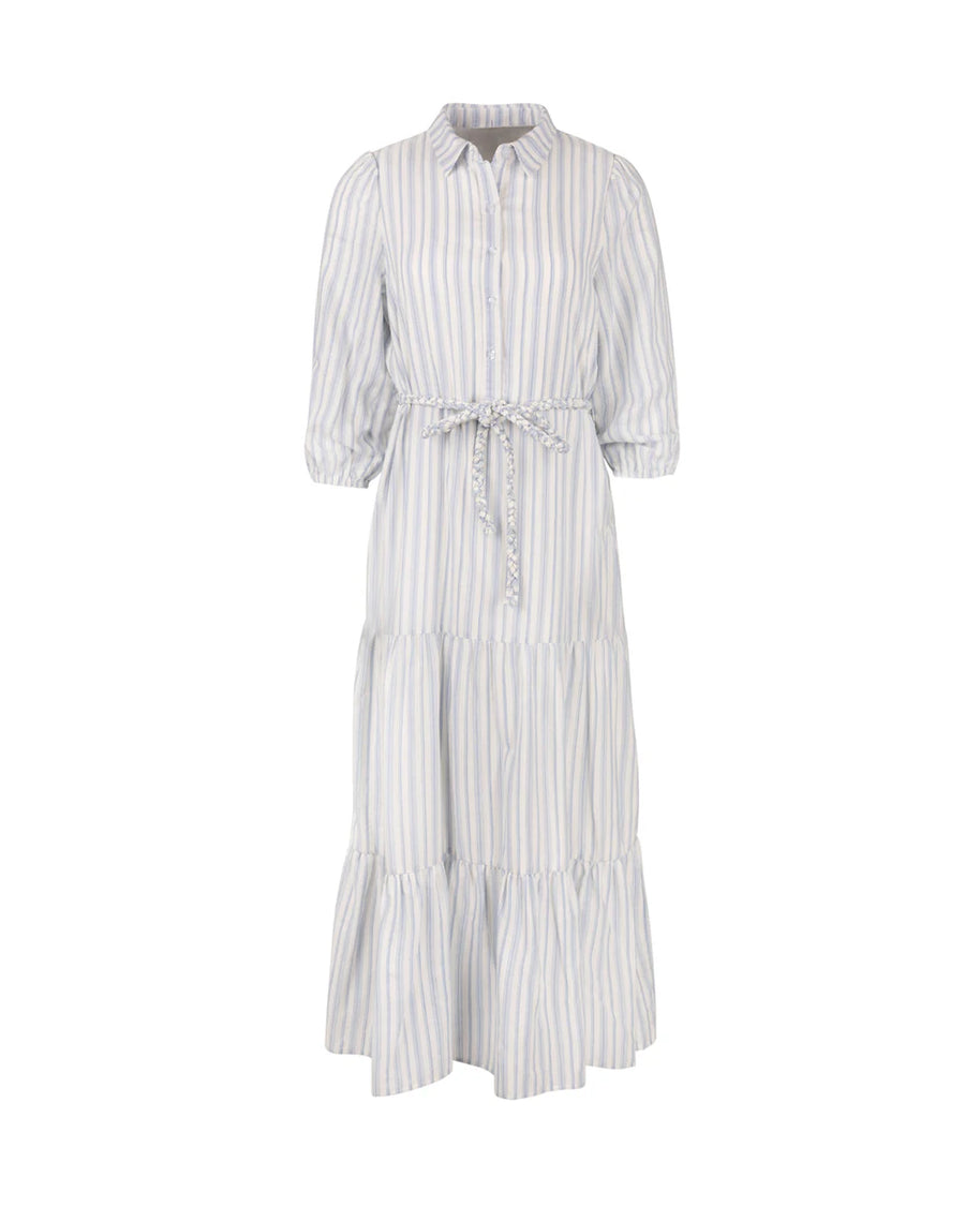 Cotton Stripe Maxi Dress-Junees