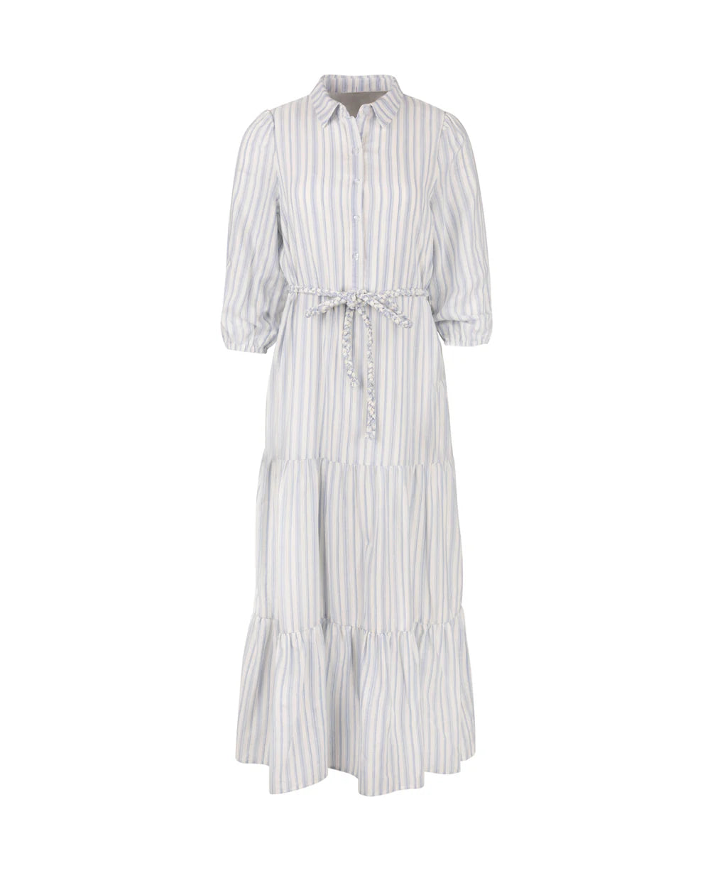 Cotton Stripe Maxi Dress-Junees
