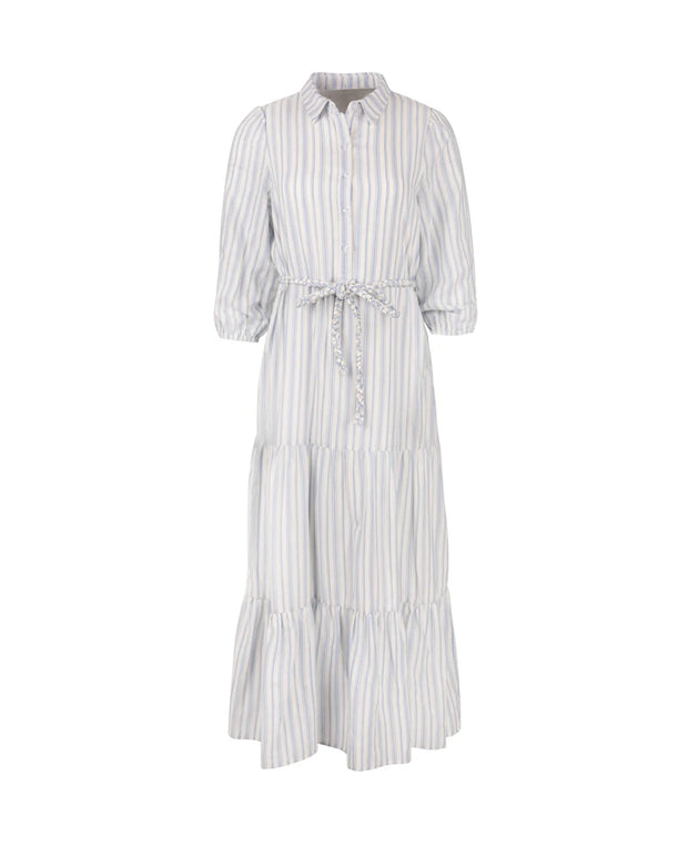 Cotton Stripe Maxi Dress-Junees