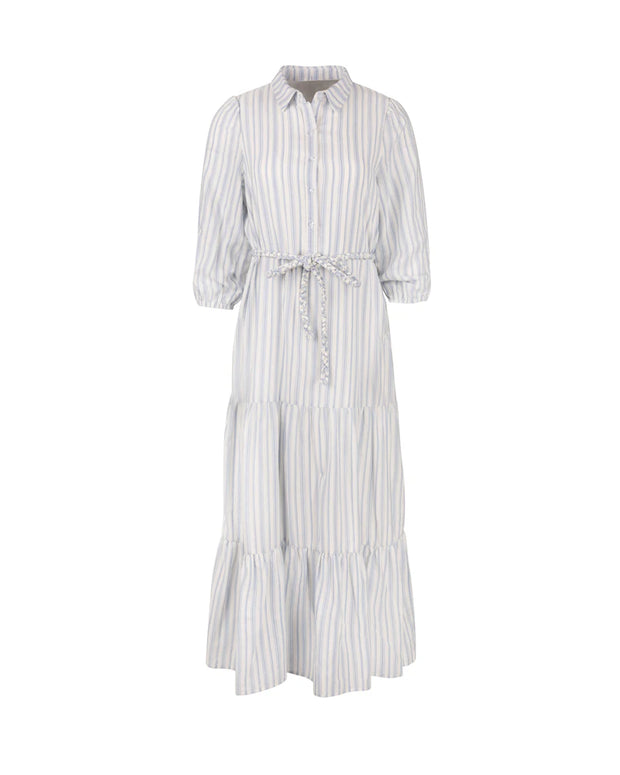 Cotton Stripe Maxi Dress-Junees