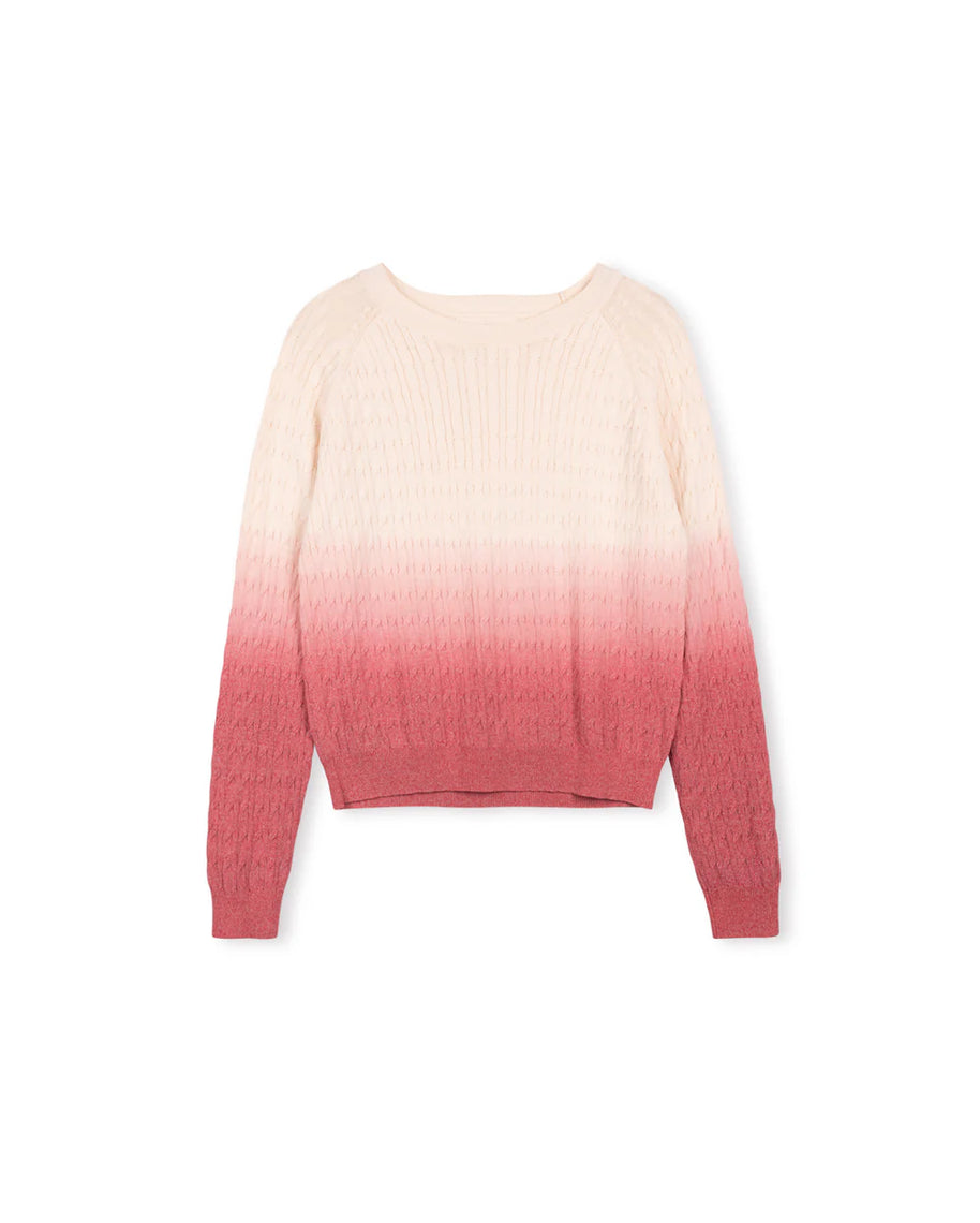 Ombré Cable Knit Sweater-Junees