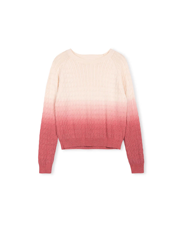 Ombré Cable Knit Sweater-Junees
