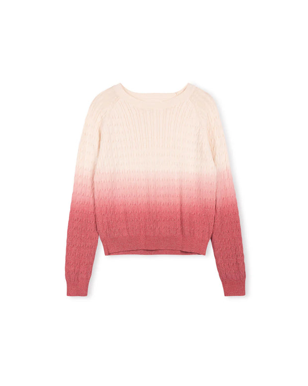 Ombré Cable Knit Sweater-Junees