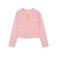 Striped Raw Placket Tee-Junees