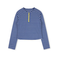 Striped Raw Placket Tee-Junees