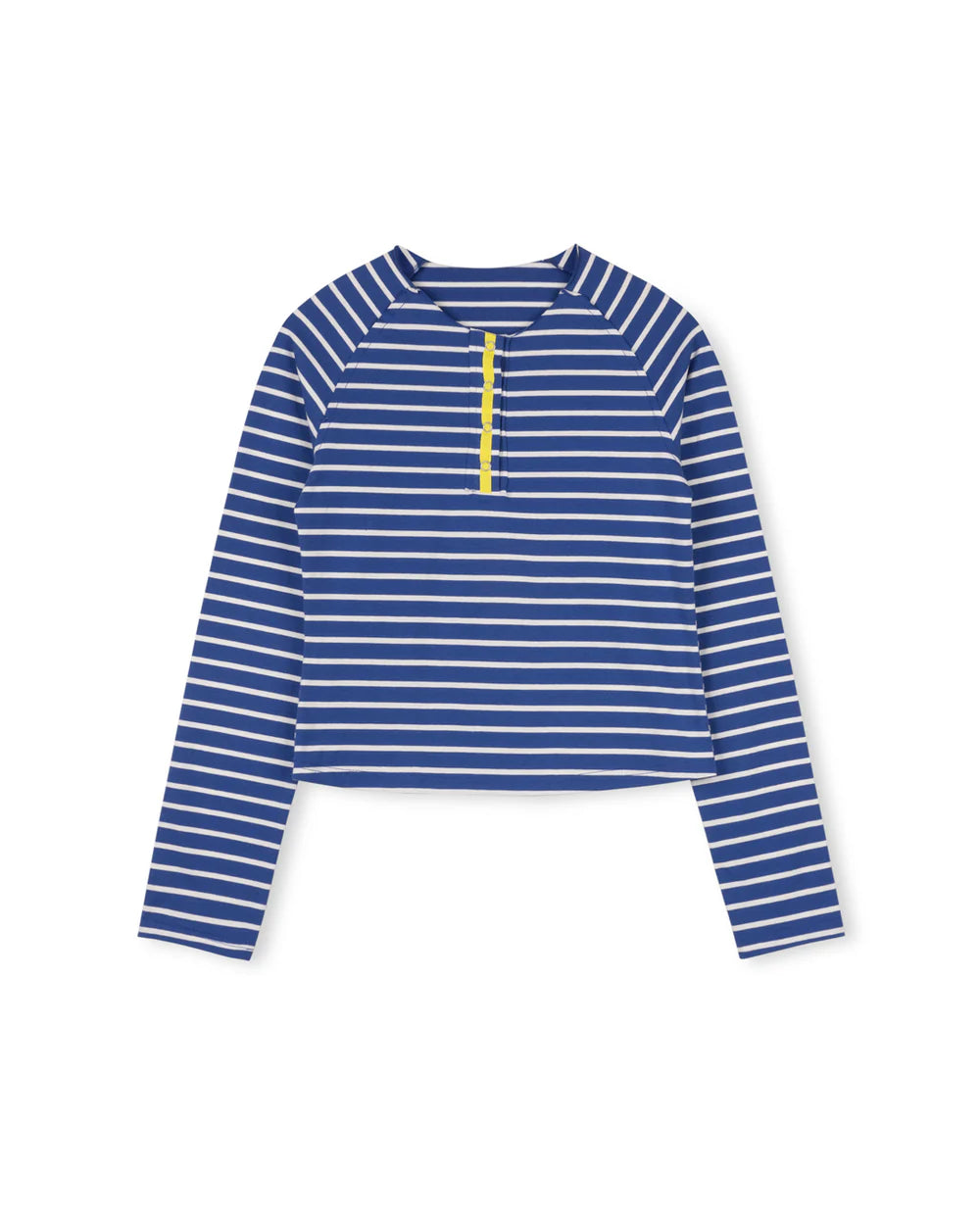 Striped Raw Placket Tee-Junees