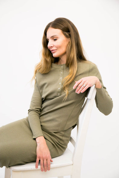 The Waffle Knit Top- Modestee