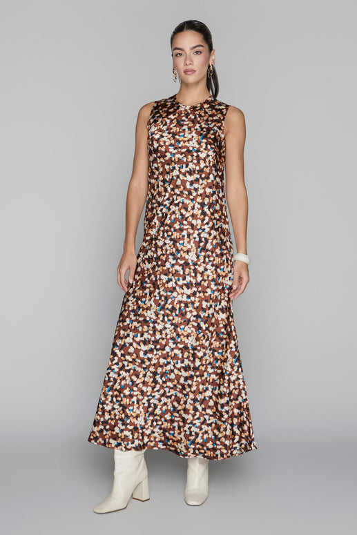 Blake Dress In Umber Grain
