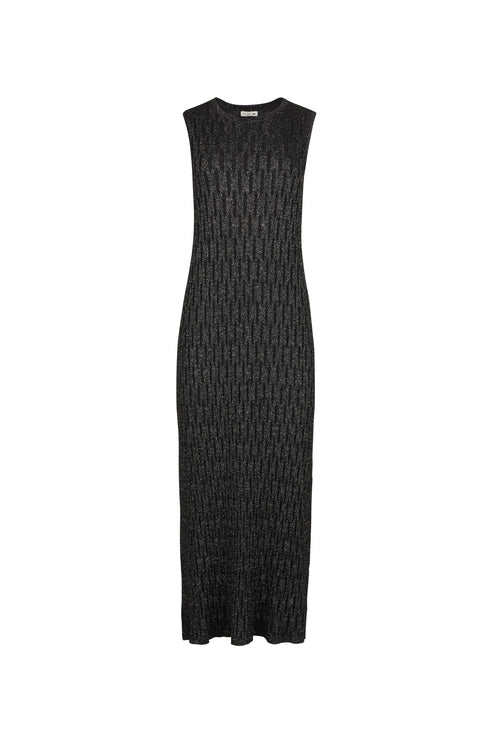 POINT METALLIC KNIT DRESS